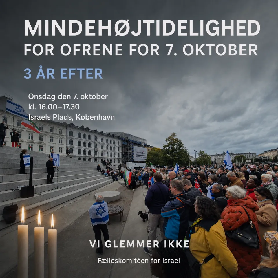 Mindehøjtidelighed for ofrene for terroren 7. Oktober